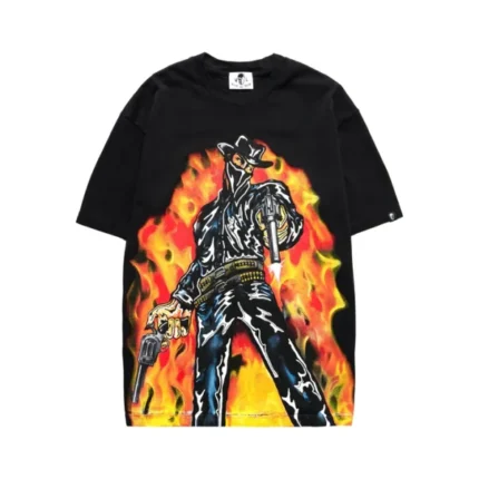 Warren Lotas Night Cowboy Fire Shirt – Black